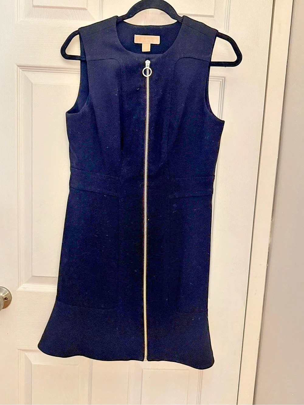Michael Kors Sleeveless Zip Mini Dress in Black Size 8 Like New